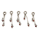 5Pcs Christmas Glove Pendant Loose Beads DIY Xmas Lady Jewelry Making Craft