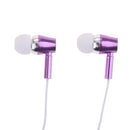 Metal In-Ear Night Luminous Earphone Universal Wired Earbud with Line Control Built-in Microphone Fits All 3.5mm Plug Mobile Phone Purple