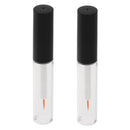2pcs 4ml Refillable Empty Clear Acrylic Eyeliner Vials Tube Eyelash Growth Oil /Mascara/ Eye Gloss Liquid Bottle Container With Brush - Makeup Eyelash Glue Tube