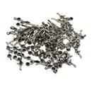 50 Piece Silver Mini Alloy Hollow Cheerleaders Shape Charms Pendants DIY Jewelry Making Findings