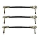 3pcs 1/4'' Guitar Patch Cables for Electric Guitar Bass Effects Pedal Board Accs