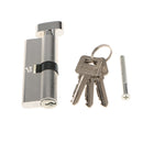 83mm Cylinder Lock with Thumb Turn Aluminum Body Brushed Finish Lock Core Euro profile Cylinder