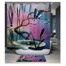 Home Bedroom Shower Room Door Window Decor Fabric Water-Resistant 3D Shower Curtain With 12 Hooks 9