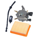String Trimmer Carburetor & Air Filter & Fuel Filter & Fuel Line Kit for STIHL FS120 FS200 FS250 Durable Carburetter Kits Replacements