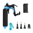 Trigger Shutter Floating Buoyancy Selfie Stick for Gopro SJCAM Sports Camera blue