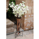 Artificial Peach Blossom Flower Bouquet with 3 Fork Stems for Home Office Decor - White Pack of 10
