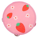 NEW Wooden Tambourine Hand Bell Drum Musical Percusion Instrument-Strawberry