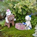 Miniature Resin Chair Dog Dollhouse Ornament Craft Fairy DIY Bonsai Decor