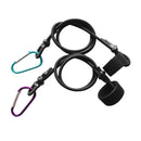 2 Pieces 24" Kayak Fishing Rod Paddle Leash with Nylon Fastener Tape & Carabiner