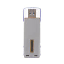 Memory Thumb Stick Flash Drive 2in1 USB MIcro Fingerprint Slide Unlock Storage Device White