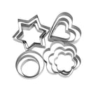 12 Pieces Buscuit Cookie Cake Jelly Metal Cutter Tin Mould Baking DIY Tool