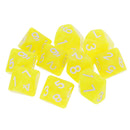 10 pieces 10 Sided Dice D10 Polyhedral Dice for Dungeons and Dragons Party Table Games Yellow
