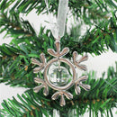 Christmas Wedding Crystal Snowflake Decor with Ribbon Hanging Tree Ornament