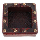 Vintage Wood Ashtray Cigarette Cigar Handmade Tobacco Case 4 Cigarette Rest