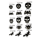 5 Sheets Halloween Stickers for Wineglass Candle Lights Gift Boxes Wall Vinyl Decor