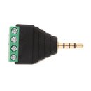 3.5mm 4 Pole Stereo TRRS Audio Vedio Male to 4 Screw Terminal Female Headphone Balum Converter Adapter