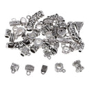 40 Pcs Vintage Tibet Silver Spacers Bead Charms Pendant Tube Beads 25mm/8mm