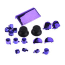 Full Buttons Set Replacement Parts Chrome Triggers for Sony PS4 Controller Purple