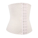 Women Girls Ladies Breathable Elastic Waist Cincher Corset Body Shaper With 3 Row Hooks L Nude