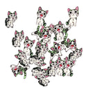 100 Pieces Cute Cat Shape Wooden Buttons Scrapbooking Embellishments for Sewing Kids Crafts Cardmaking