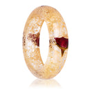 Vintage Dried Flower Pressed Bracelet Clear Lucite Bangle Bracelet for Women