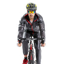 Waterproof Men Raincoat Jacket Cycling Rain Jersey L Black
