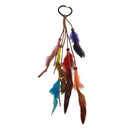 Hippie Feather Headband Boho Headdress Feather Rope Crown Elastic Gypsy Festival Headband for Women and Girls Indian Hair Accessories-Multi-color