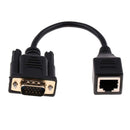 VGA Extender to CAT5 RJ45 Cable Adapter 15Pin Male to Rj45 Network Female