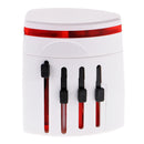 Travel Adapter Worldwide All in One Universal Power Converter AC Plug Wall Charger Dual USB Charging Port USA EU UK AUS White