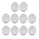 10pcs Metal Tags Blank Coin Stamping Tag Oval Pendants Charms Jewelry Making
