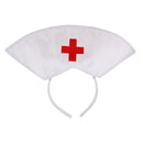 White Nurse Doctor Cap Headband Fancy Dress Costume Props for Women