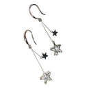Silver Crystal Earrings Pendant Earrings Jewelry Gift Woman Party Girl Dangle Earrings For