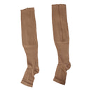 Open Toe Zipper Compression Socks Knee Stockings Nude XXL