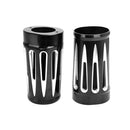 PAIR CNC Cut Billet Fork Boot Slider Cover Cow For Harley Touring 2014-2016