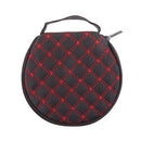 20 CD DVD Round Carry Case Disc Storage Holder CD Sleeve Wallet - Red+Black