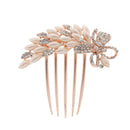 Women Comb Crystal Pearl Hairclip Vintage Hair Accessories for Wedding Headdress