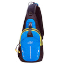 Unisex Single Shoulder Chest Bag Shopping Dating Camping Messenger Bag Blue