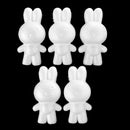 5 Pieces 14cm Rabbit Shaped Modelling Polystyrene Styrofoam Ornaments DIY Crafts