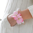 Wedding Bridemaid Flower Girl Wrist Flower Pink White