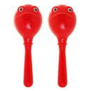 1 Pair Plastic Maracas Children Hand Percussion Set Children Musical Instrument Toys Red
