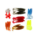 Soft Fishing Lure Set Lead Jig Head Hook Grub Worm Fishing Lures Sea Fishing Bait Tackle Set