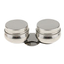 2 Pieces Stainless Steel Pots with Cover Painting Color Mixing Tool