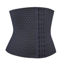 Women Girls Ladies Breathable Elastic Waist Cincher Corset Body Shaper With 3 Row Hooks XXL Black