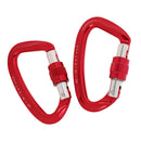2 Pieces / Set 24KN Carabiner Screw Lock Hook For Rock Climbing Hammock Hook