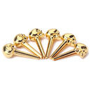 6 pcs Gold Zinc Alloy Skull Head Bridge Pins for Mandolin/Acoustic Guitar