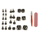 24pcs Metallic Toe Nails Full Cover Pedicure Artificial Nail Art Tips with Nail File - Ghost Pattern