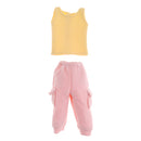 Casual Outfit Set Yellow Vest & Pink Slacks For Blythe Doll Clothes Accs