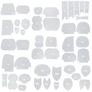 32 Pieces Assorted Plastic Quilting Quilt Stencil Craft Template for DIY Bag