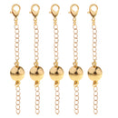 5 Pcs Gold Round Ball Magnetic Lobster Clasp For Necklace Jewelry Making