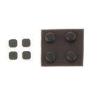 8 Pack Replacement Rubber Feet Screw Cover Cap for Nintendo New 3DS XL Game Console Black